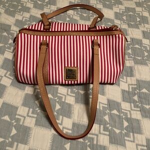 Dooney and Burke striped barrel bag